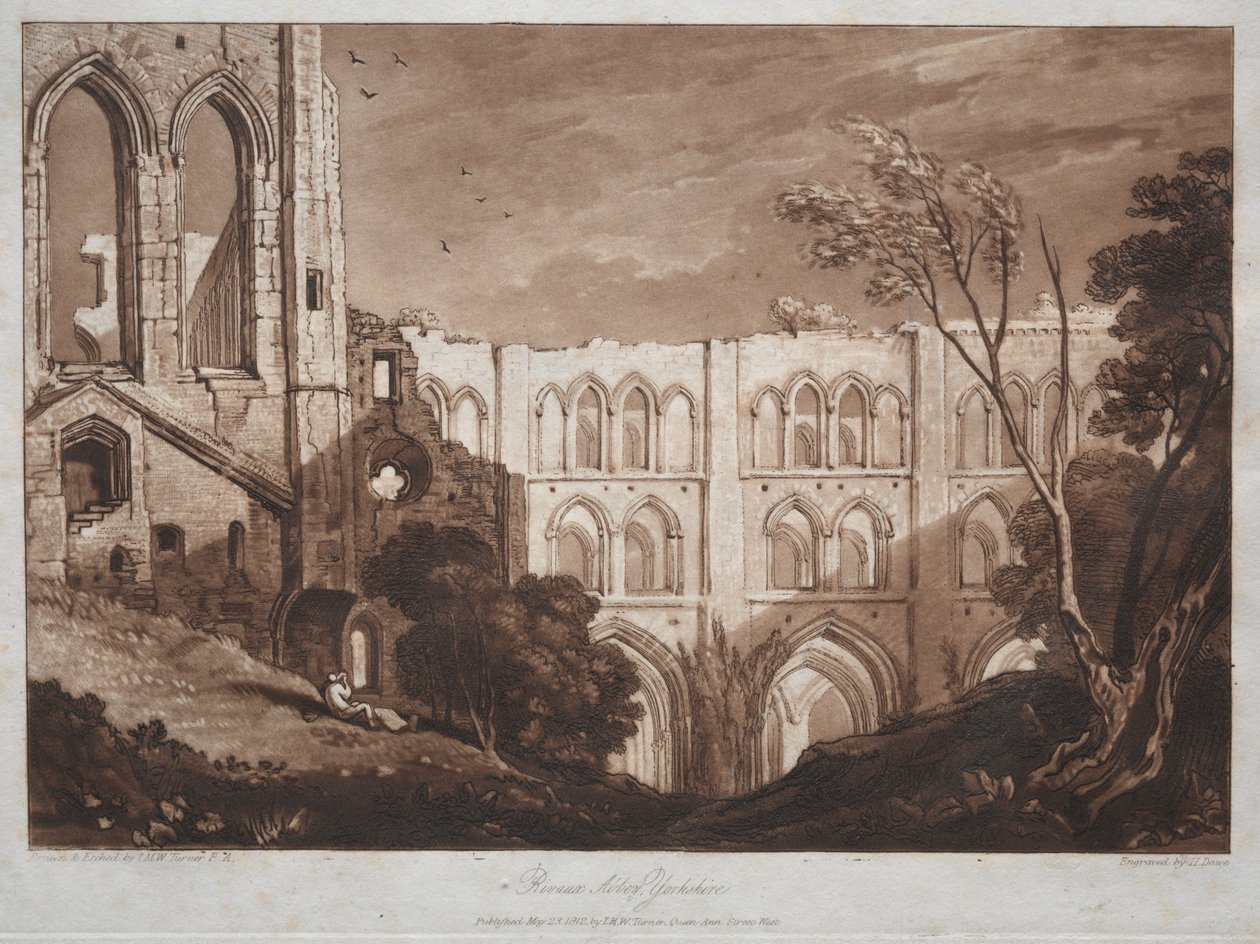 Liber Studiorum : Abbaye de Rivaux, Yorkshire - Joseph Mallord William Turner