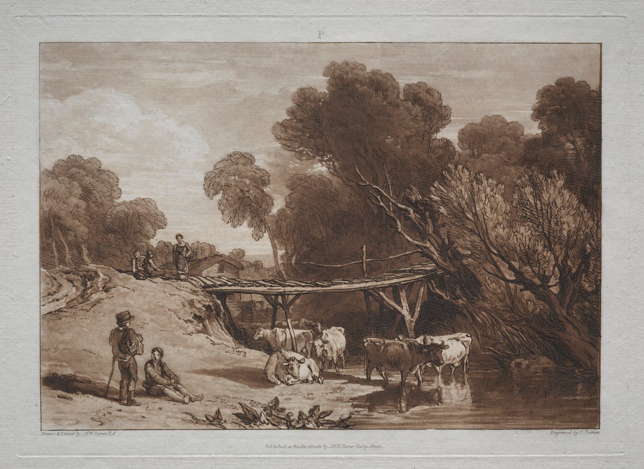 Liber Studiorum : Le Pont et les Vaches - Joseph Mallord William Turner