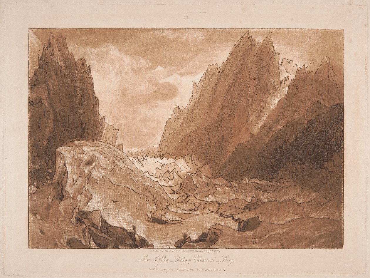 Mer de Glace, vallée de Chamonix, Savoie - Joseph Mallord William Turner