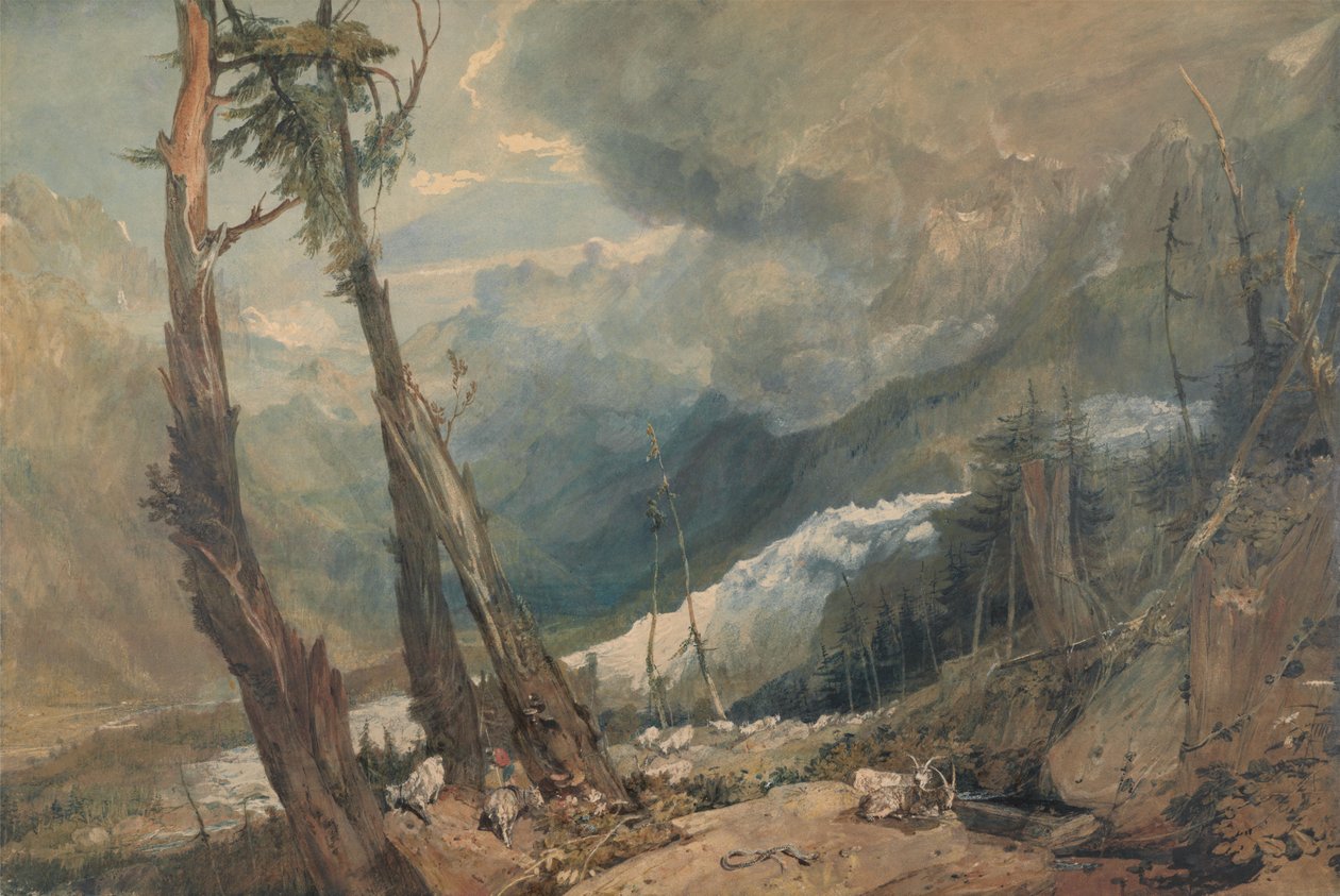 La Mer de Glace, dans la vallée de Chamonix - Joseph Mallord William Turner
