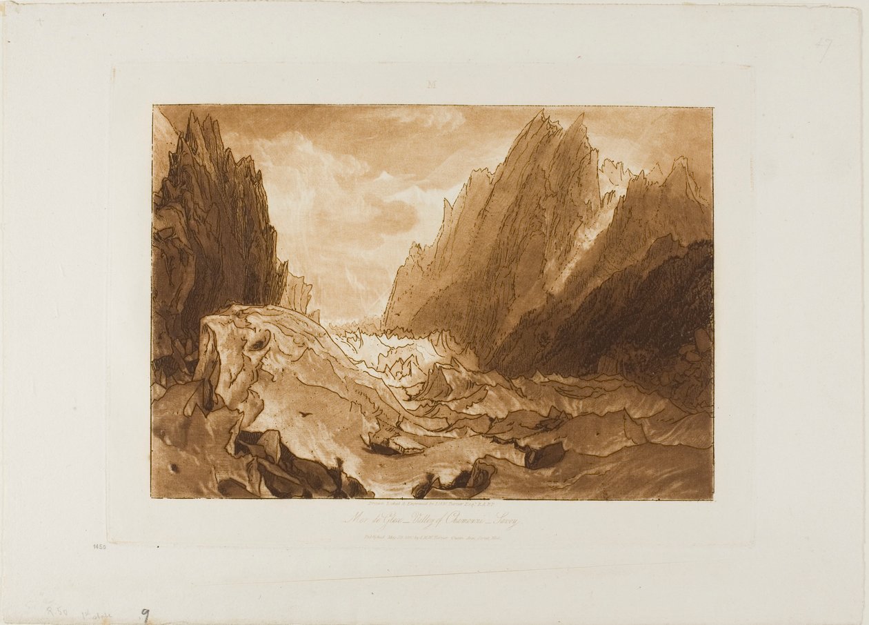 Mer de Glace, planche 50 de Liber Studiorum - Joseph Mallord William Turner