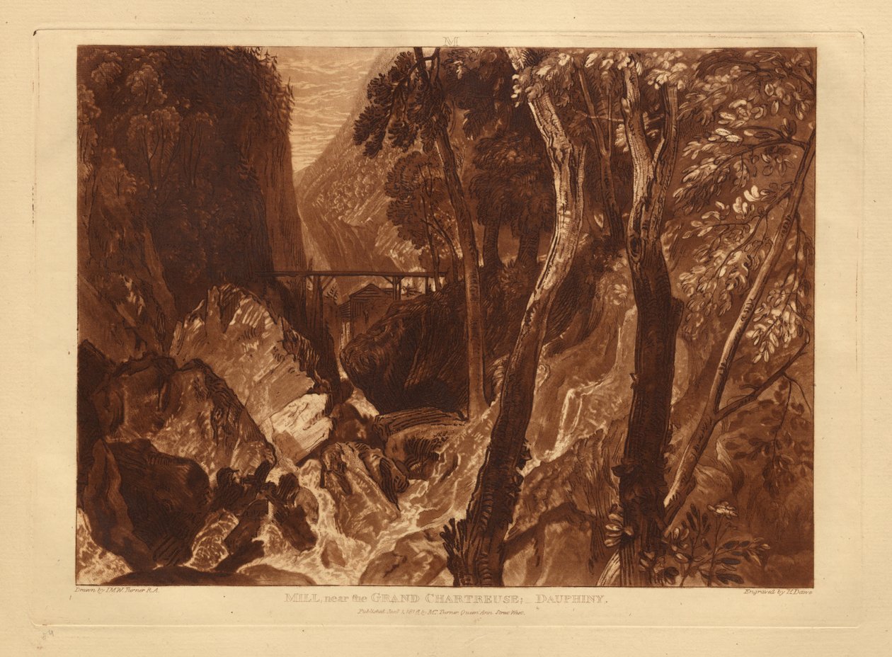 Moulin près de la Grande Chartreuse - Joseph Mallord William Turner