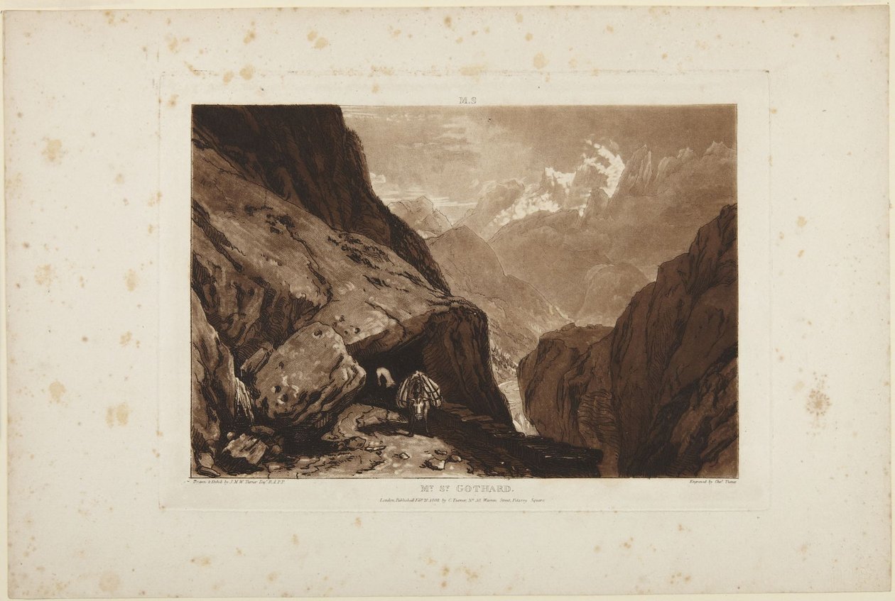 Mt. St. Gothard - Joseph Mallord William Turner