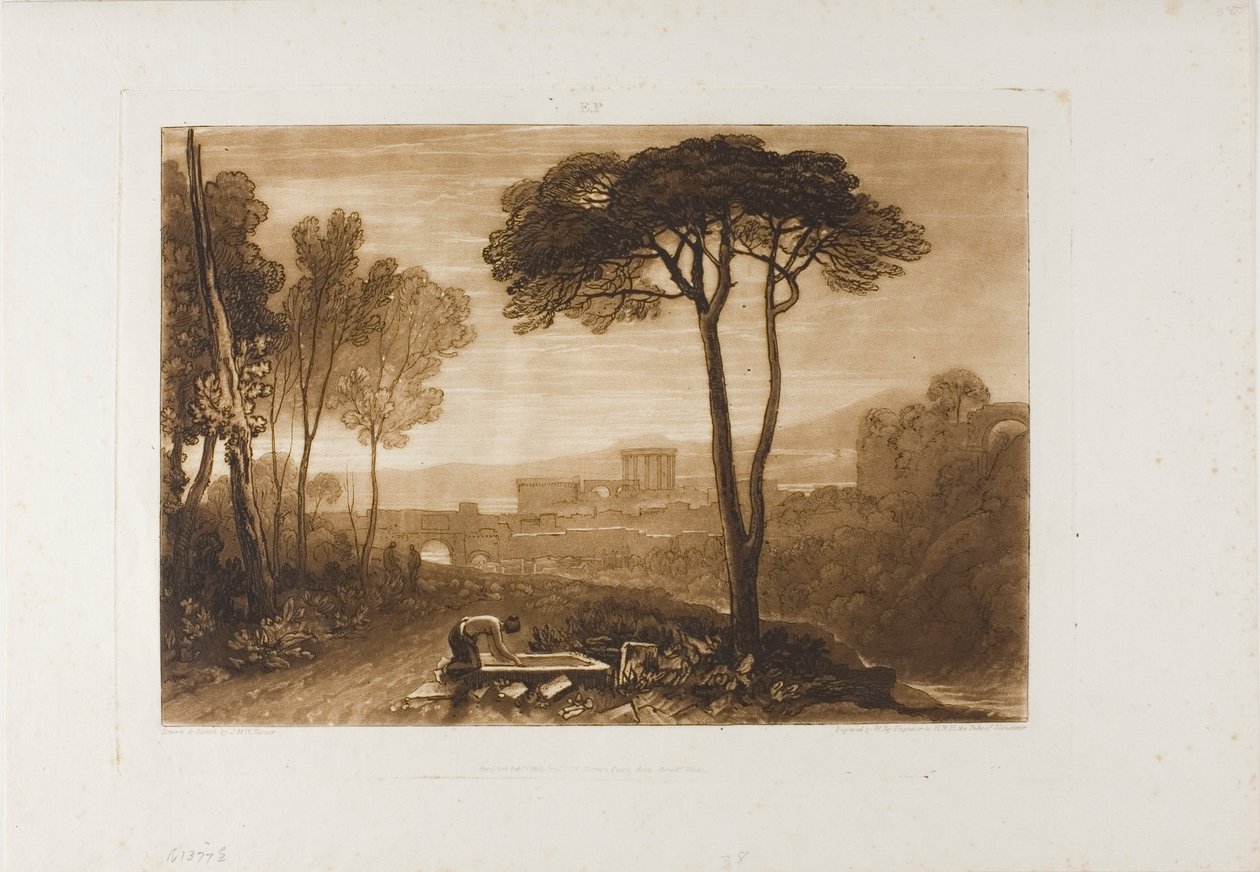 Scène dans la Compagna, planche 38 de Liber Studiorum - Joseph Mallord William Turner