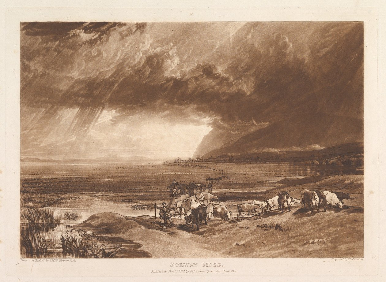 Solway Moss Liber Studiorum, partie XI, planche 52, 1er janvier 1816 - Joseph Mallord William Turner