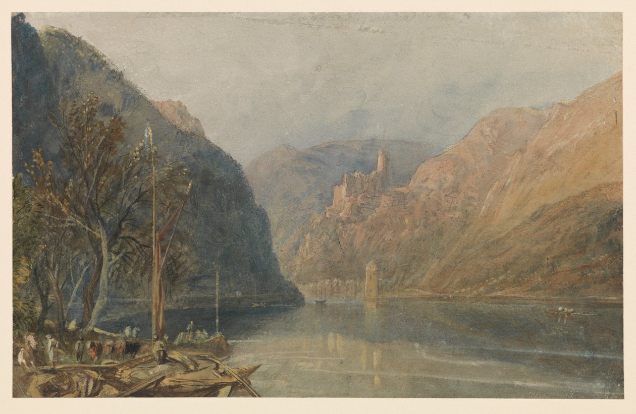 Saint Goarshausen et château de Katz, 1817 - Joseph Mallord William Turner