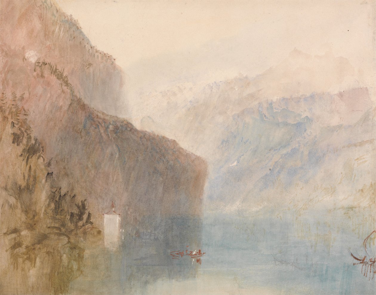 Chapelle de Tell, lac des Quatre-Cantons - Joseph Mallord William Turner