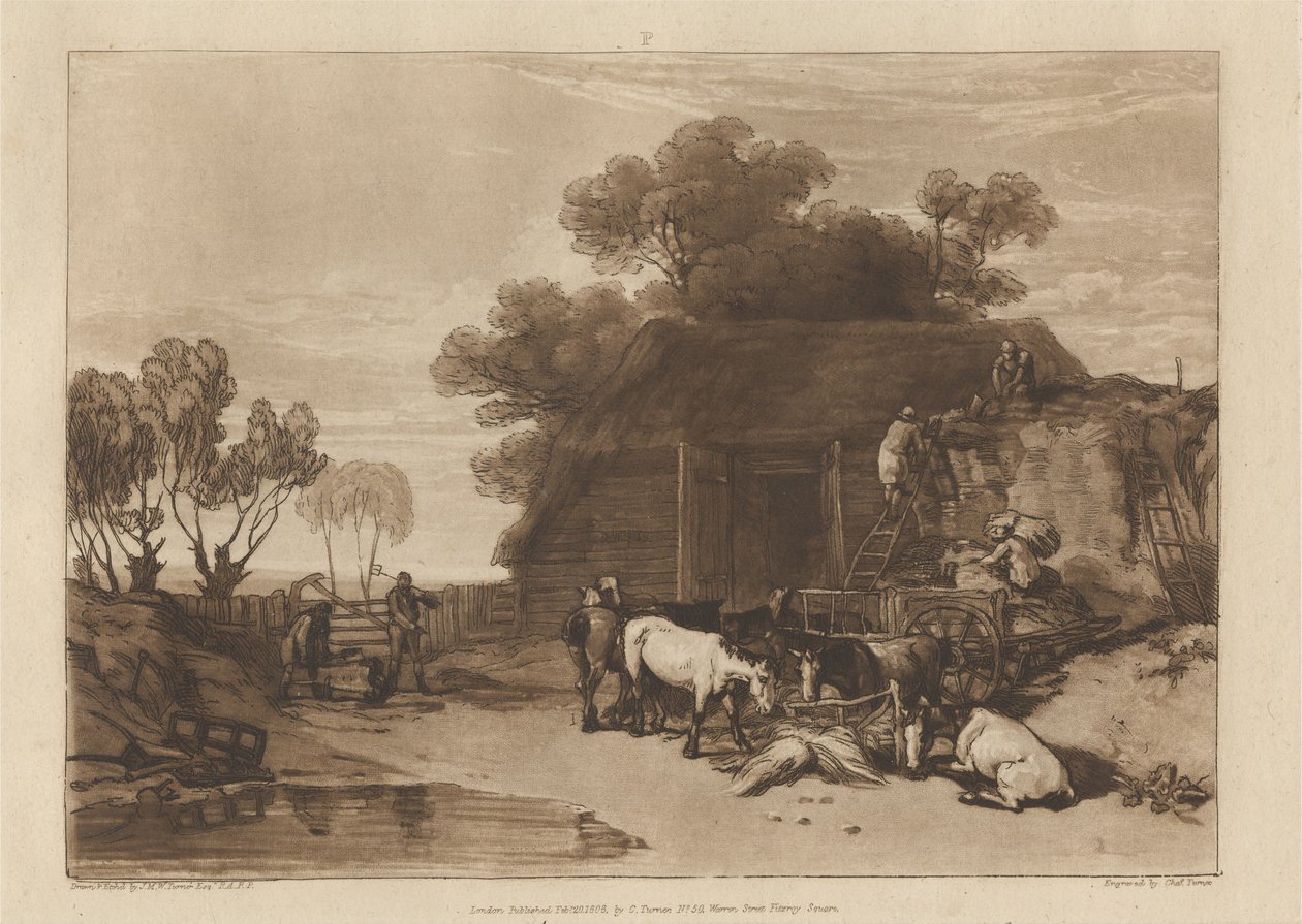 La cour à paille - Joseph Mallord William Turner