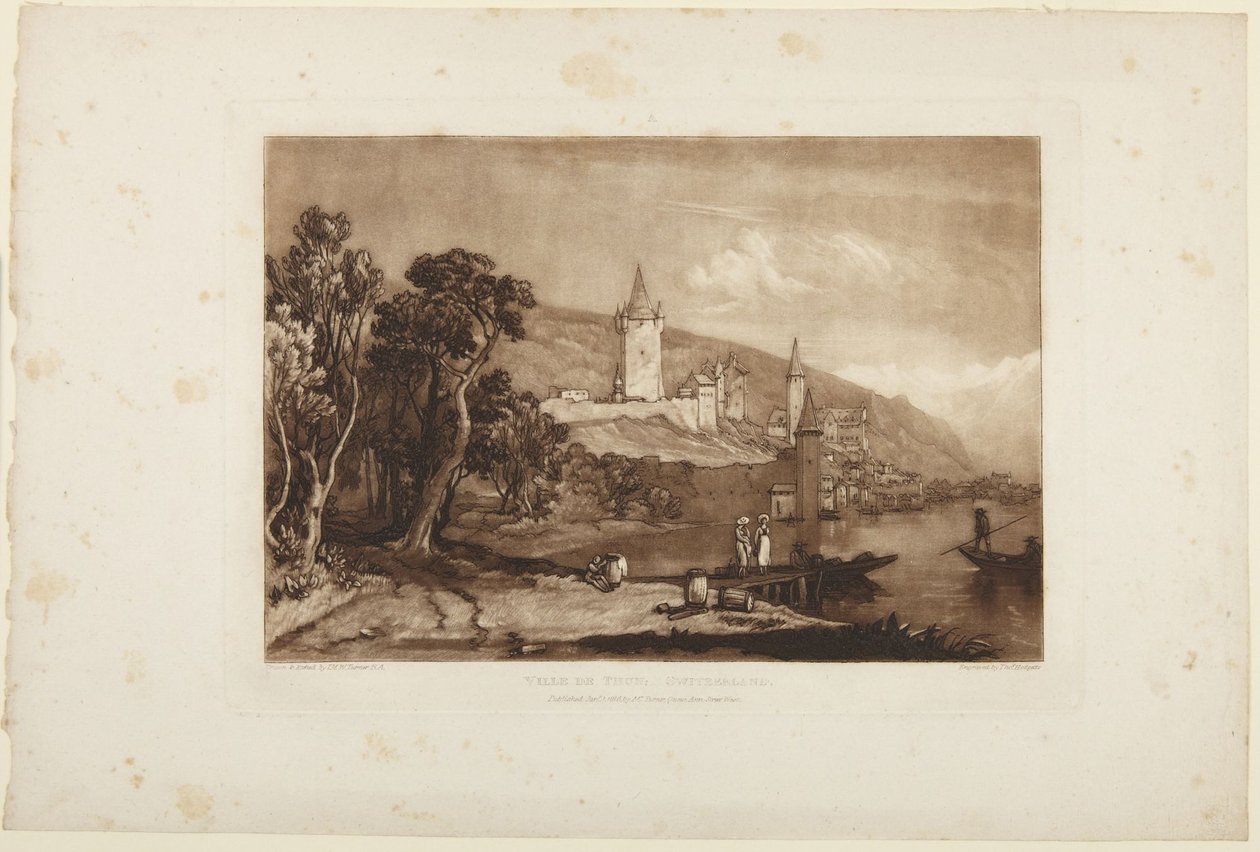 Ville de Thun, Suisse - Joseph Mallord William Turner