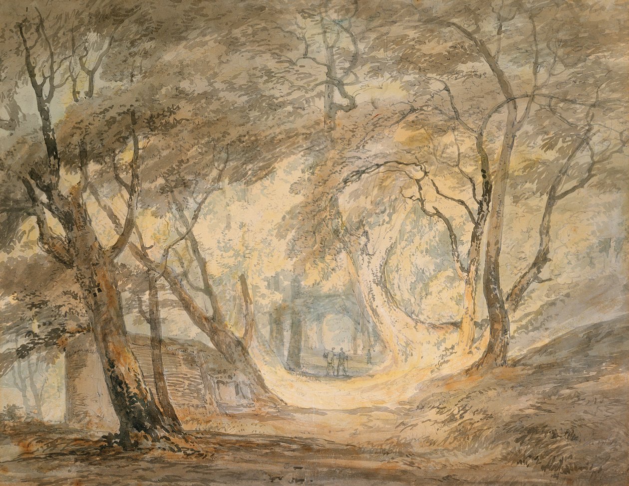 Scène boisée avec figures, vers 1798 - Joseph Mallord William Turner