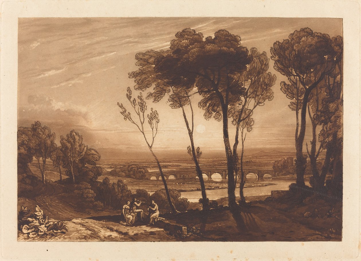 Le pont au milieu de la distance - Joseph Mallord William Turner and Charles Turner