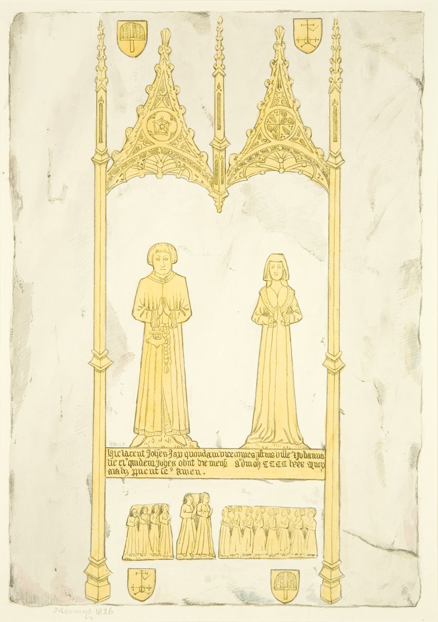 Laiton de John et Johanna Jay dans St Mary Redcliffe - Joseph Manning