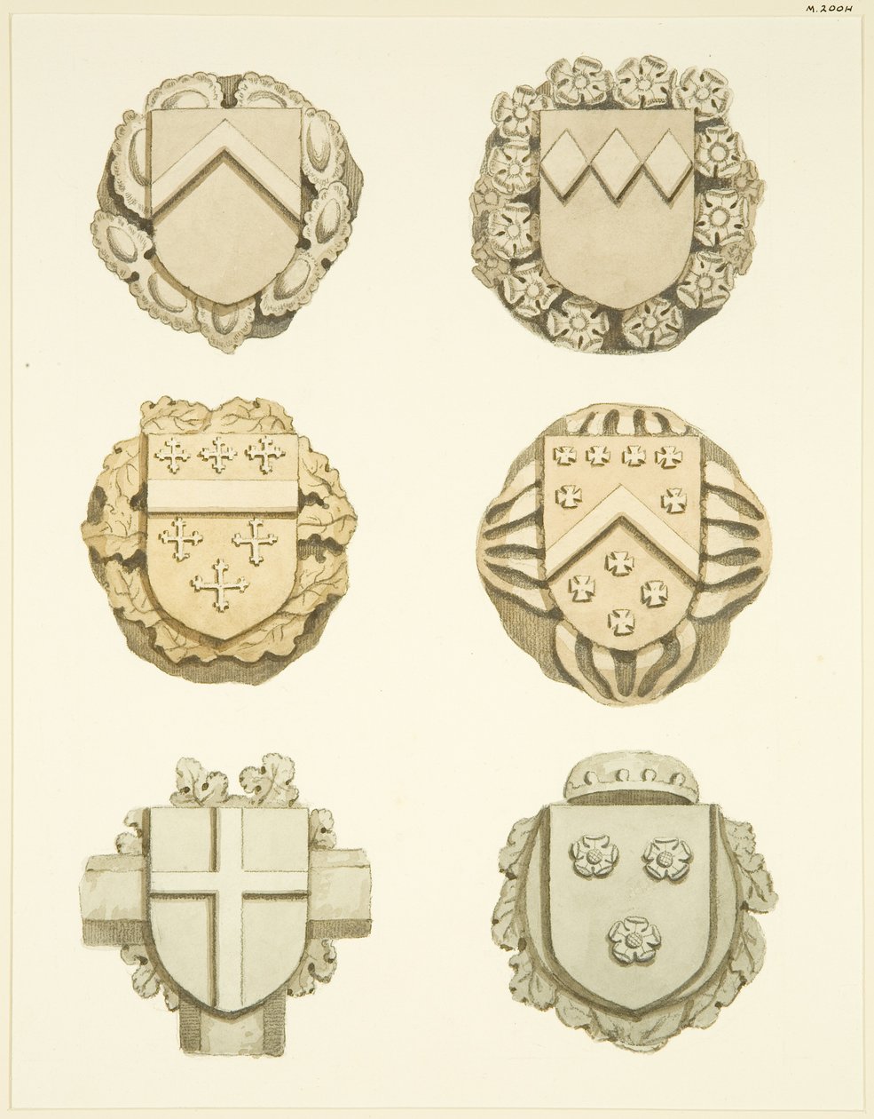 Pierres de voûte dans le plafond de l