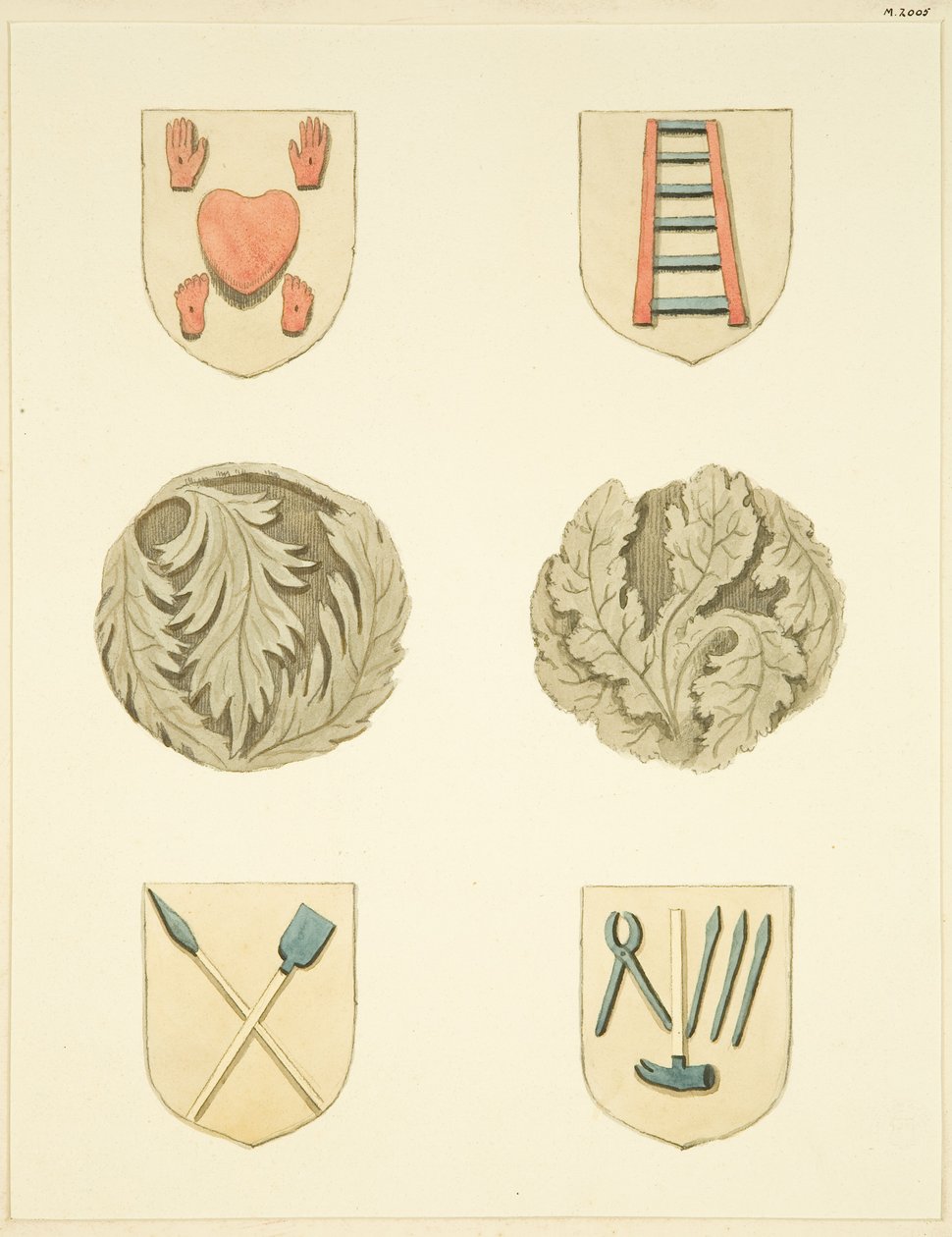Pierres de voûte dans le plafond de l