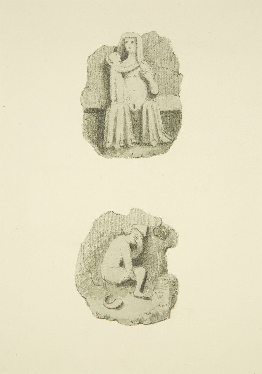 Deux pierres de voûte (bosses) au plafond de St Mary Redcliffe - Joseph Manning