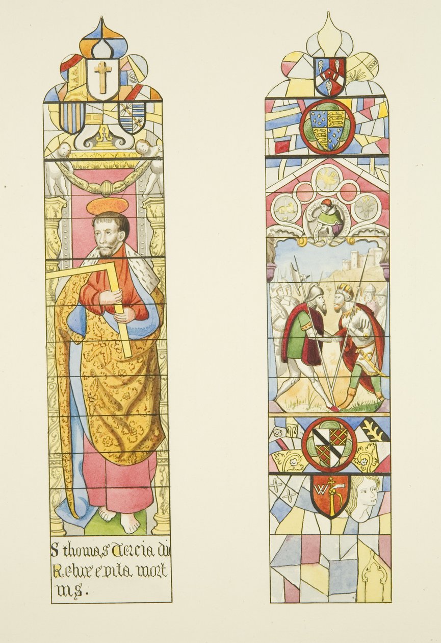 Deux vitraux formant la fenêtre de l