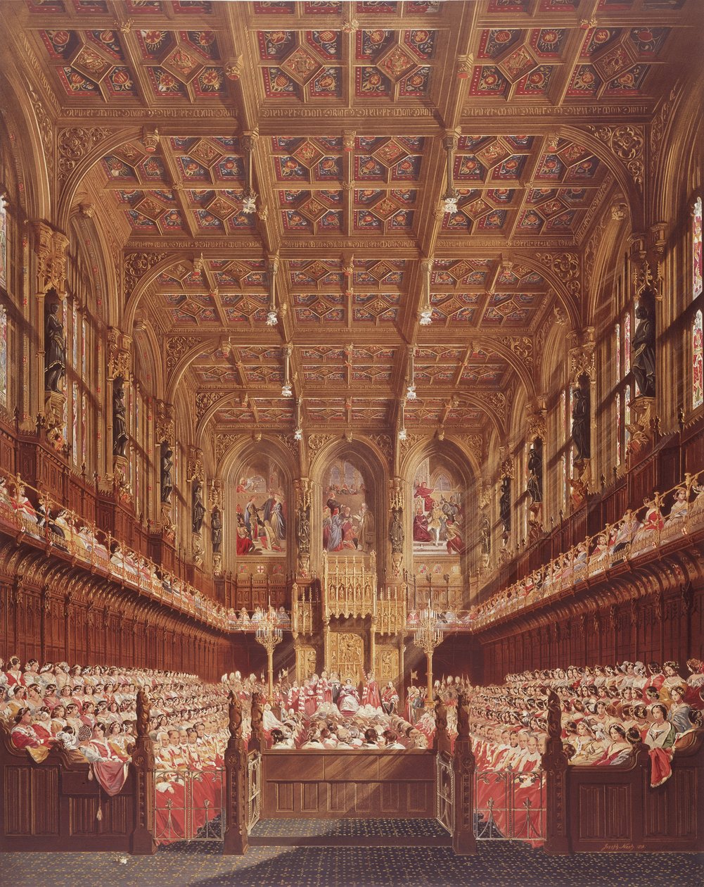 La reine Victoria à la Chambre des Lords - Joseph Nash