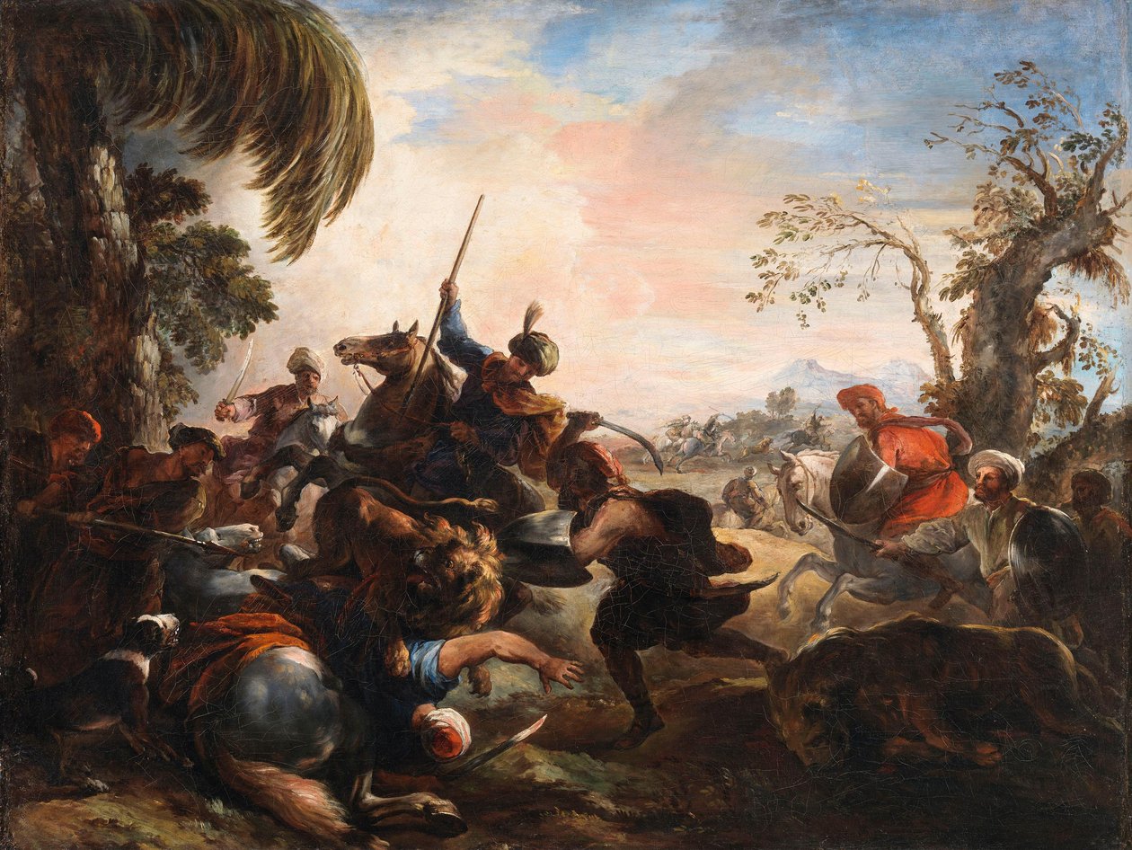 Chasse au lion - Joseph Parrocel