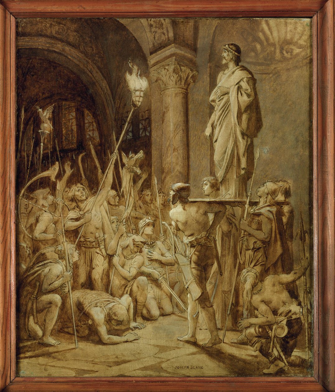 Clovis, roi des Francs (painting on canvas) - Joseph Paul Blanc