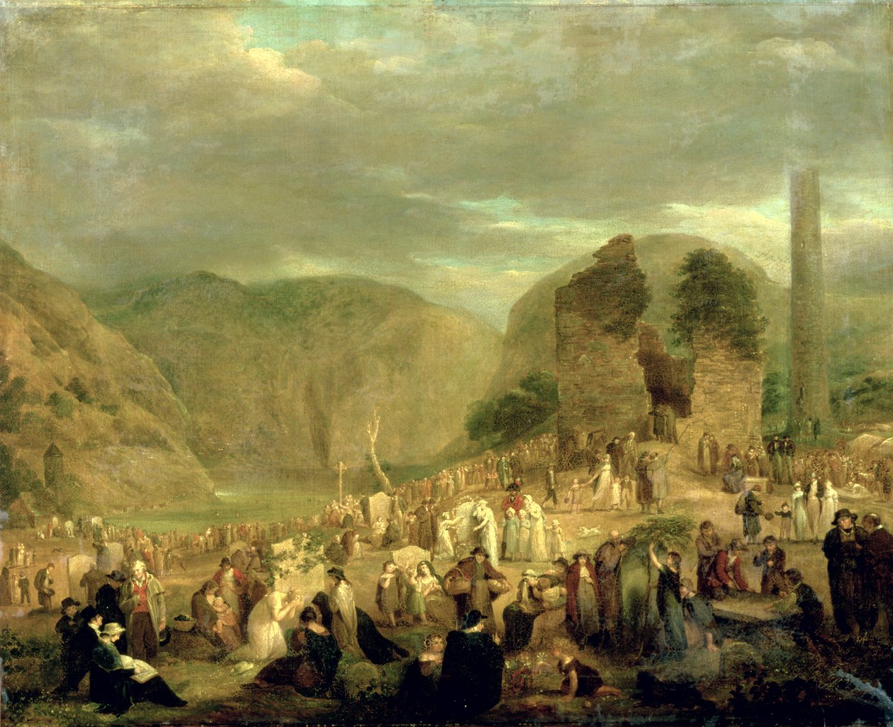 Jour des morts dans le cimetière de Glendalough - Joseph Peacock