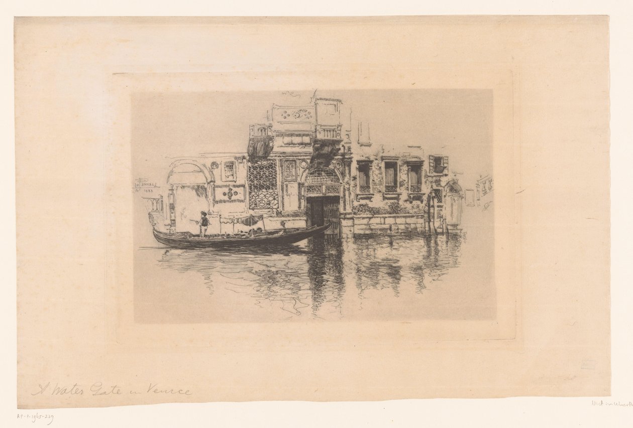 Gondole sur un canal (Une porte d