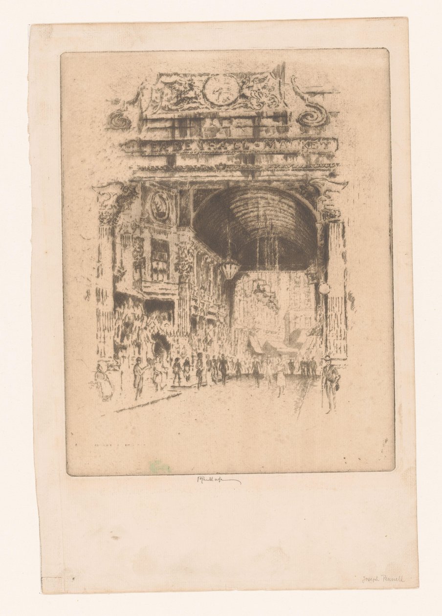 Leadenhall Market, II - Joseph Pennell (signed by artist)