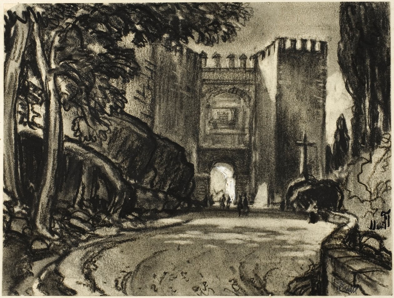 Une porte de Ségovie - Joseph Pennell