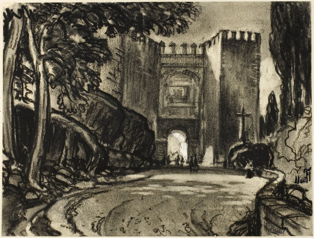 Une porte de Ségovie - Joseph Pennell