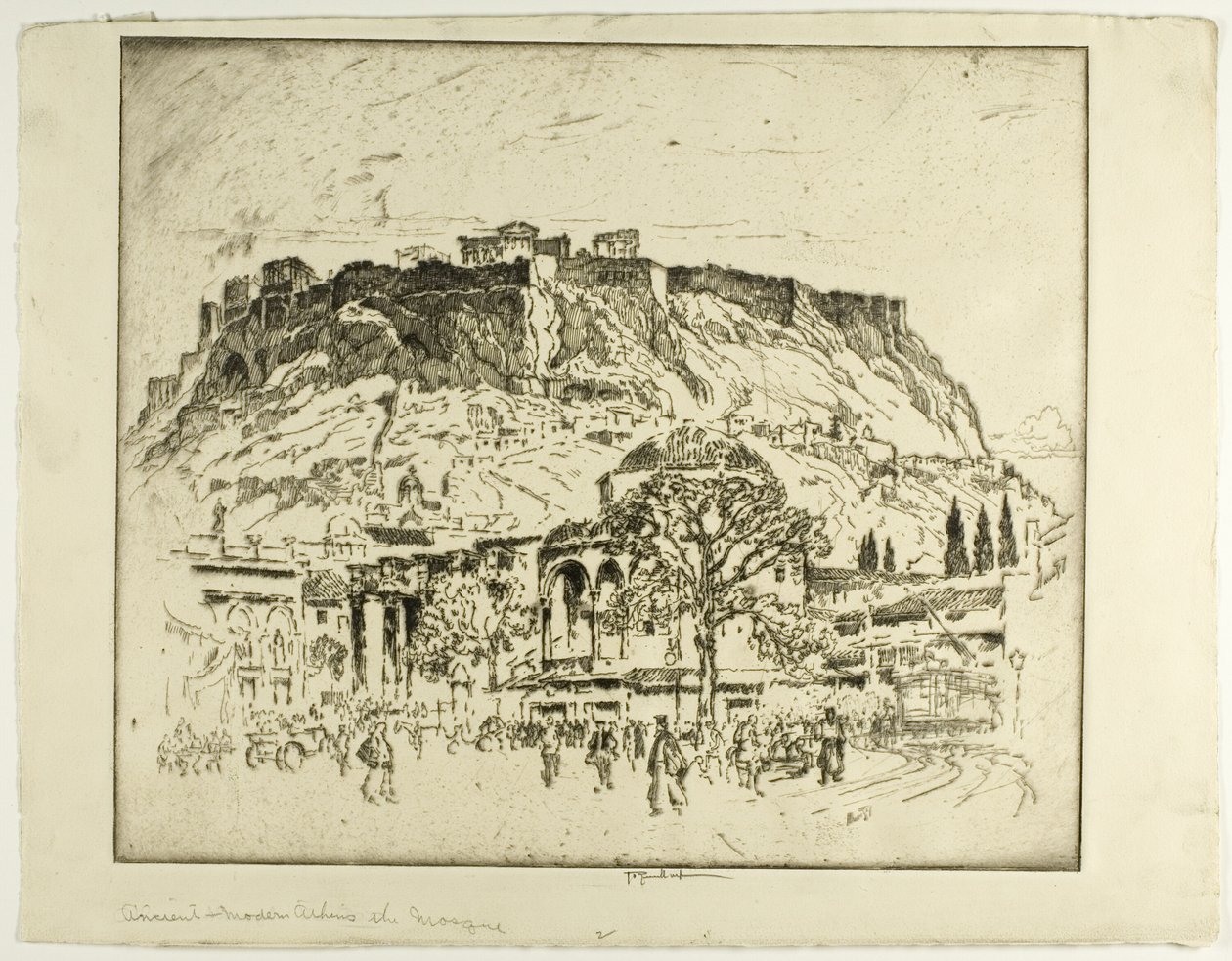 Athènes antique, médiévale et moderne, la mosquée - Joseph Pennell