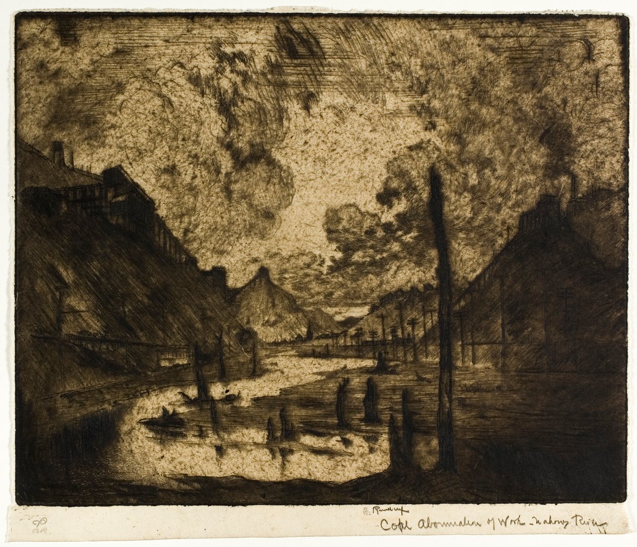 Charbon - Abomination du travail, rivière Mahanoy - Joseph Pennell