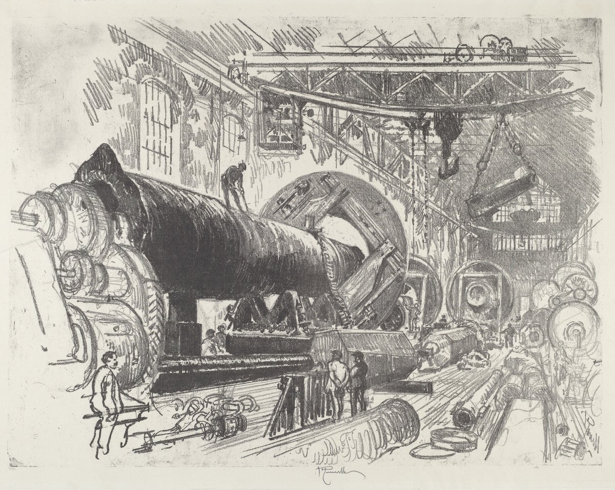 Couper et Tourner un Gros Canon - Joseph Pennell