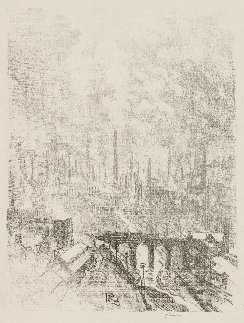 Travail de guerre anglais : Ville des munitions, n° 1 - Joseph Pennell