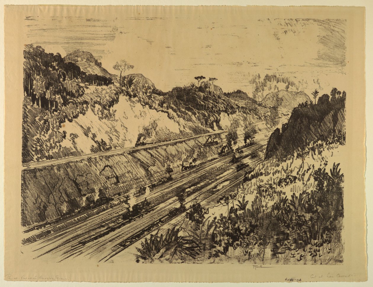 Dans la coupe à Las Cascadas - Joseph Pennell