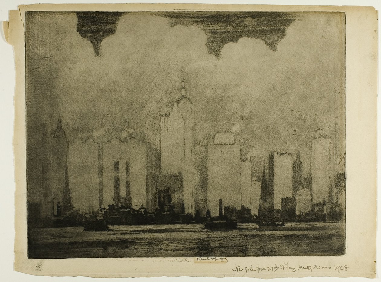 N.Y. à partir de 23rd St. Ferry - dans la brume d