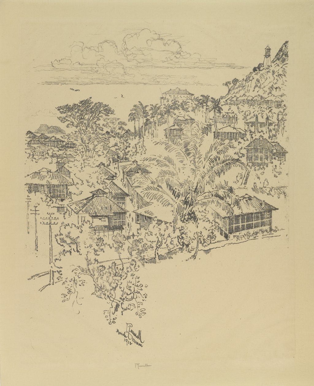 Ancon officiel. Bâtiments administratifs, 1912 - Joseph Pennell