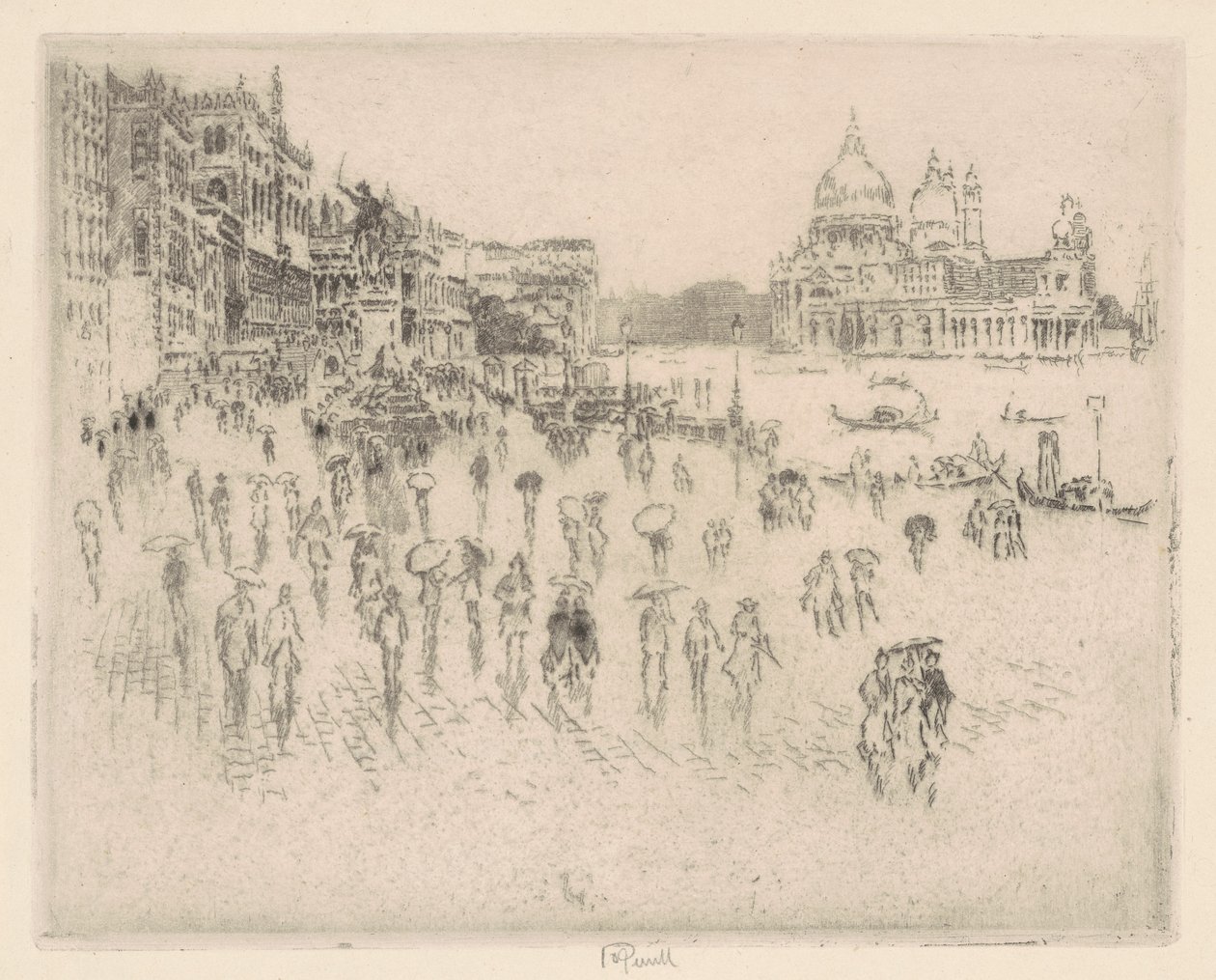 Sur la Riva, depuis la fenêtre de Pennell, 1883 - Joseph Pennell