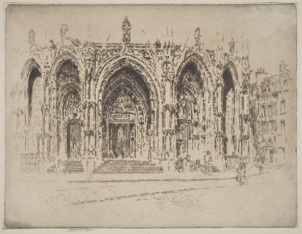 Porche de Saint-Maclou, Rouen - Joseph Pennell