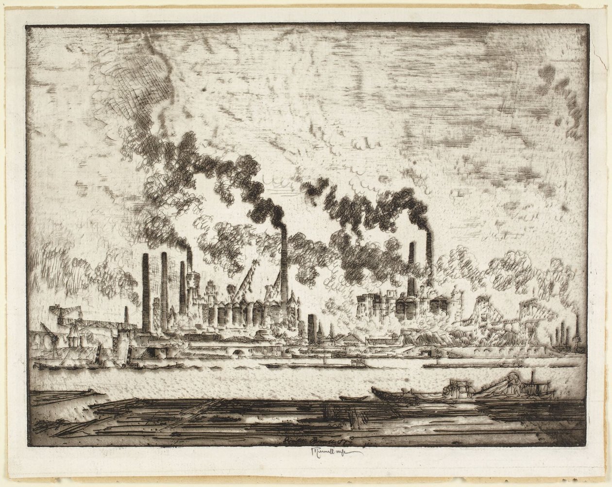 Châteaux du Rhin, Duisburg - Joseph Pennell
