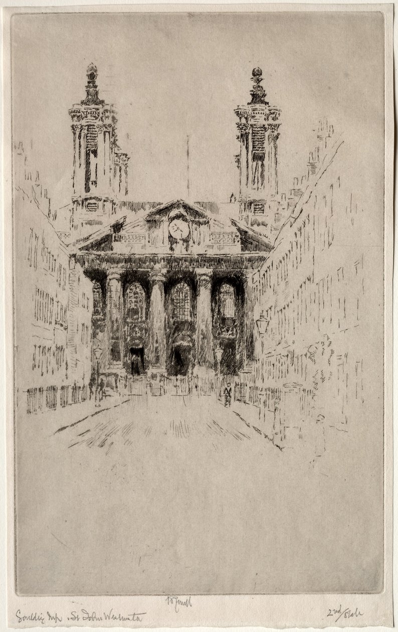St. Johns, Westminster, 1895 - Joseph Pennell