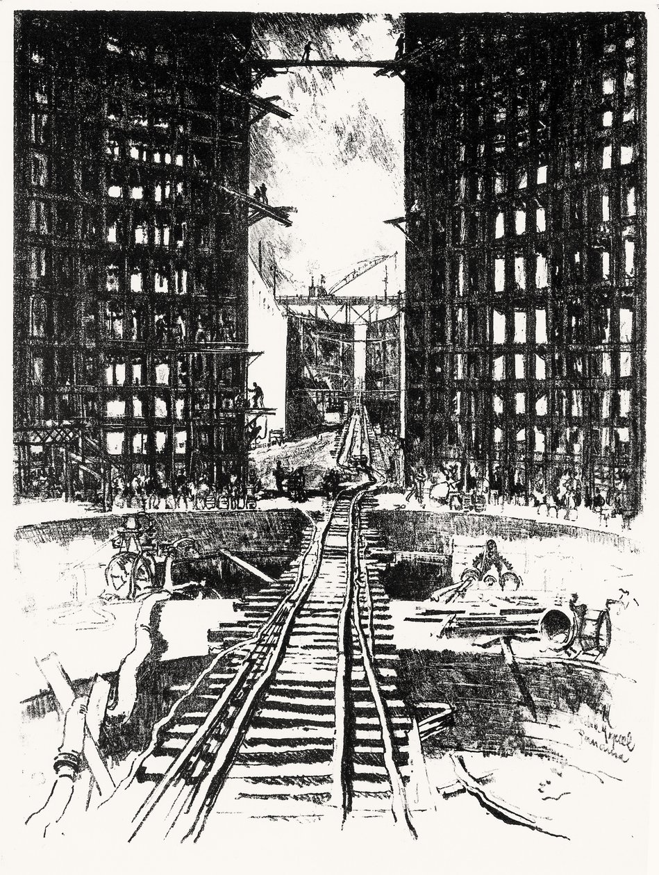 Les Portes de Pedro Miguel, planche XIX de Le Canal de Panama par Joseph Pennell, 1912 - Joseph Pennell