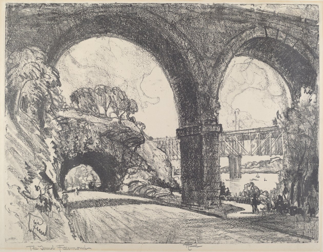 Le tunnel dans le parc - Joseph Pennell