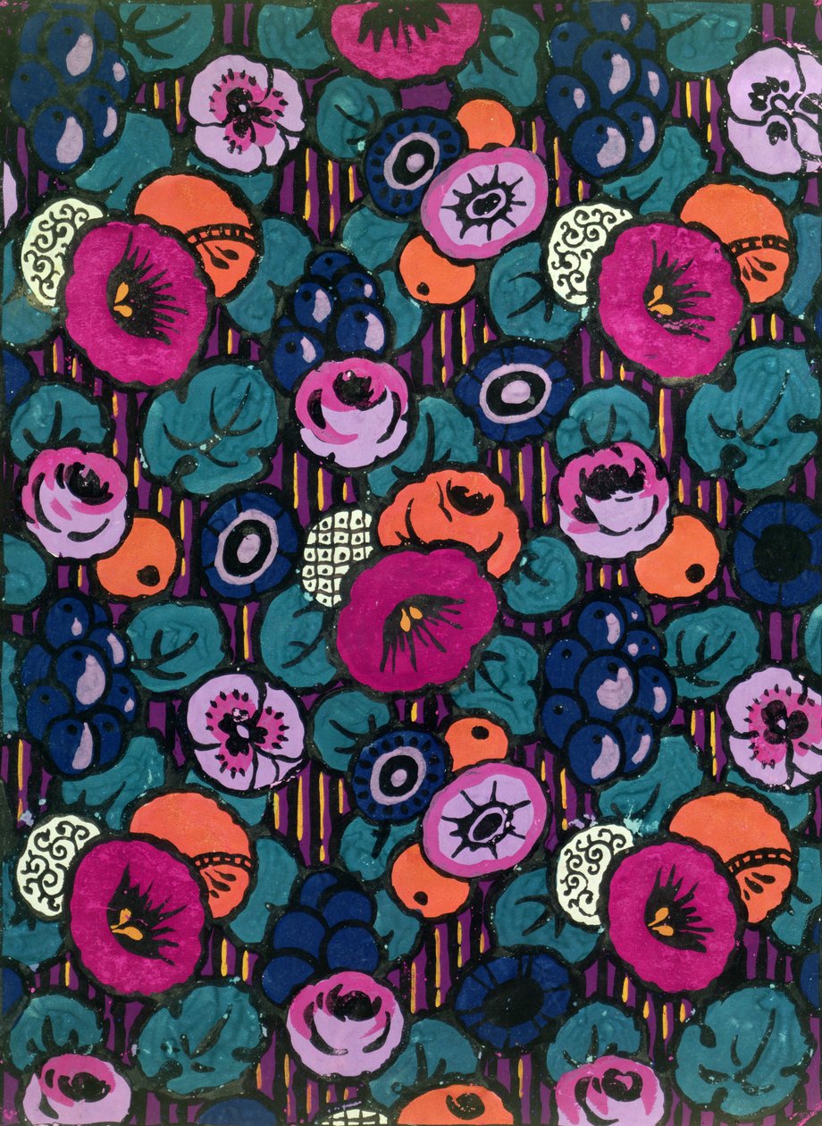 Design pour un textile imprimé par Joseph Percy Bilbie, c.1920 - Joseph Percy Bilbie