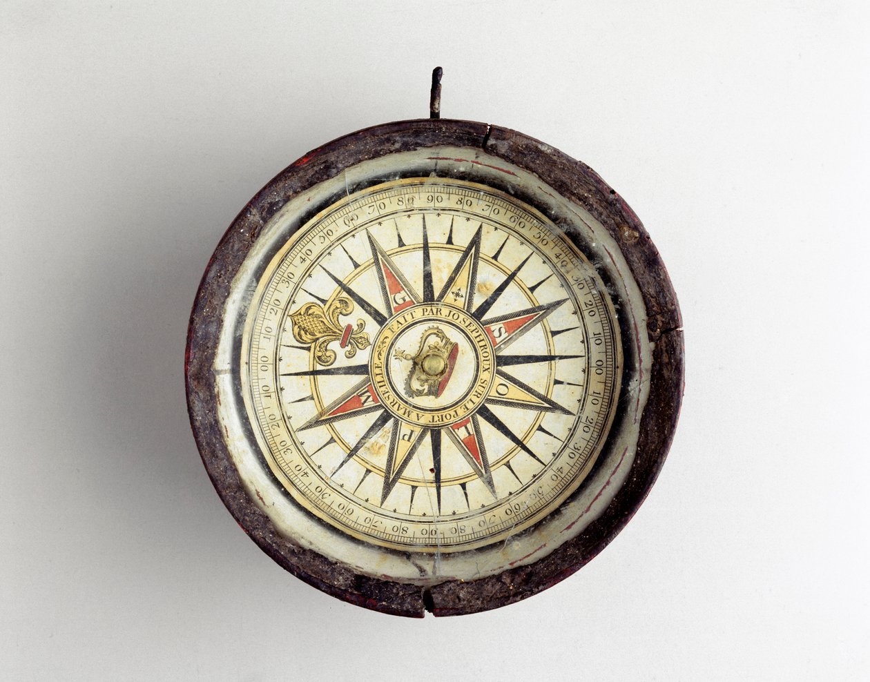 Ancienne boussole de marin | Joseph Roux | Estampe d'art