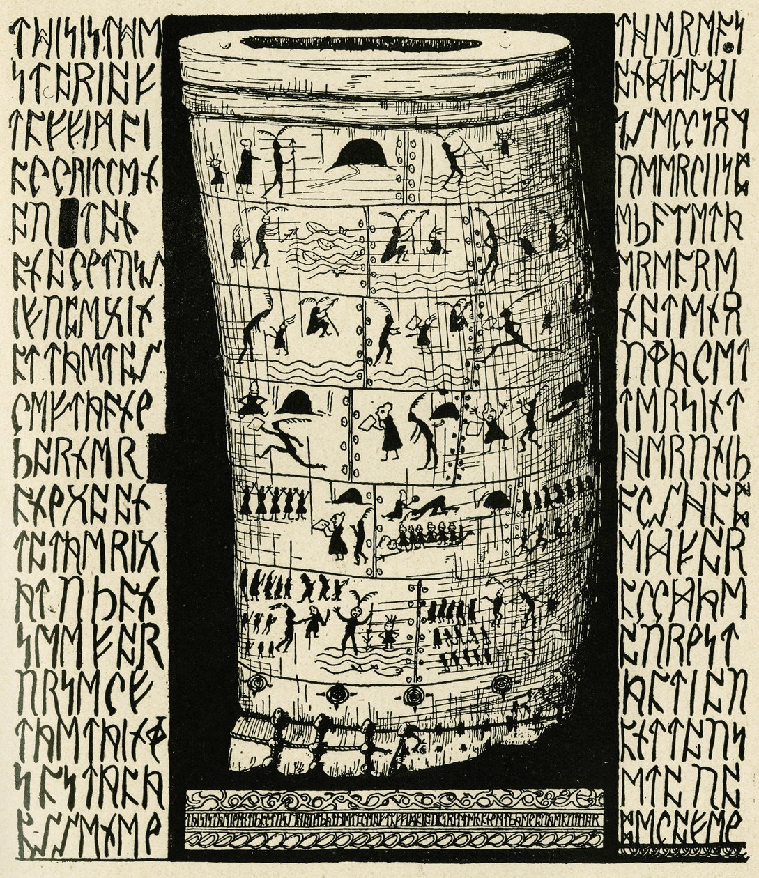 Dessin de Kipling représentant Taffimai Metallumai dans "Histoires comme ça" de Rudyard Kipling (1856 - 1936), Librairie Delagrave - Joseph Rudyard Kipling