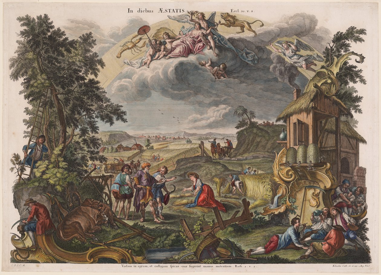 Été - Joseph Sebastian Klauber, Johann Baptist Klauber, after Johann Wolfgang Baumgartner
