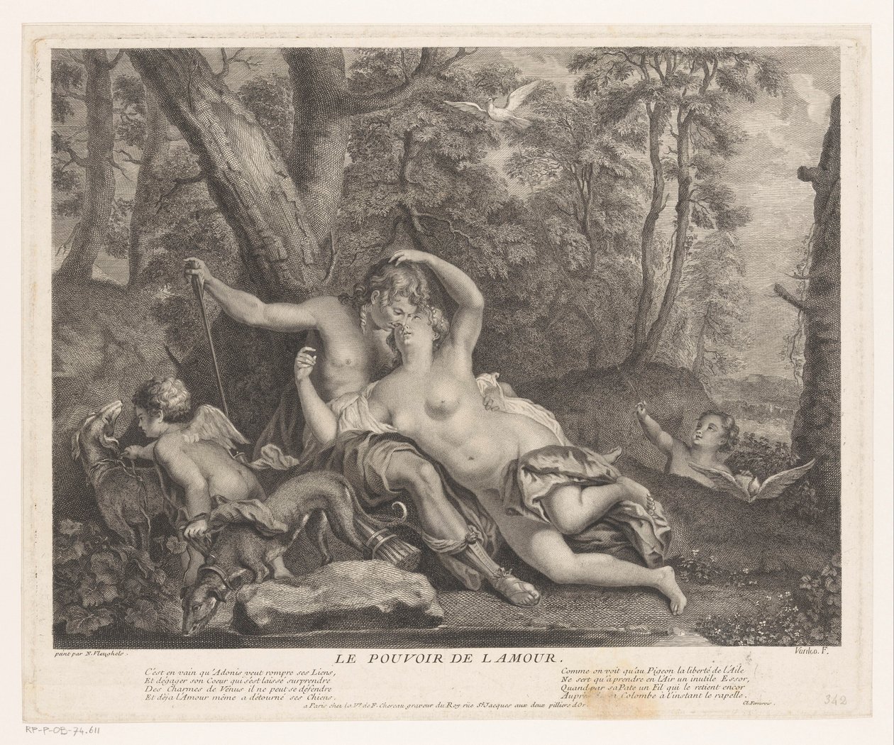 Paysage avec Vénus et Adonis - Joseph Vanloo