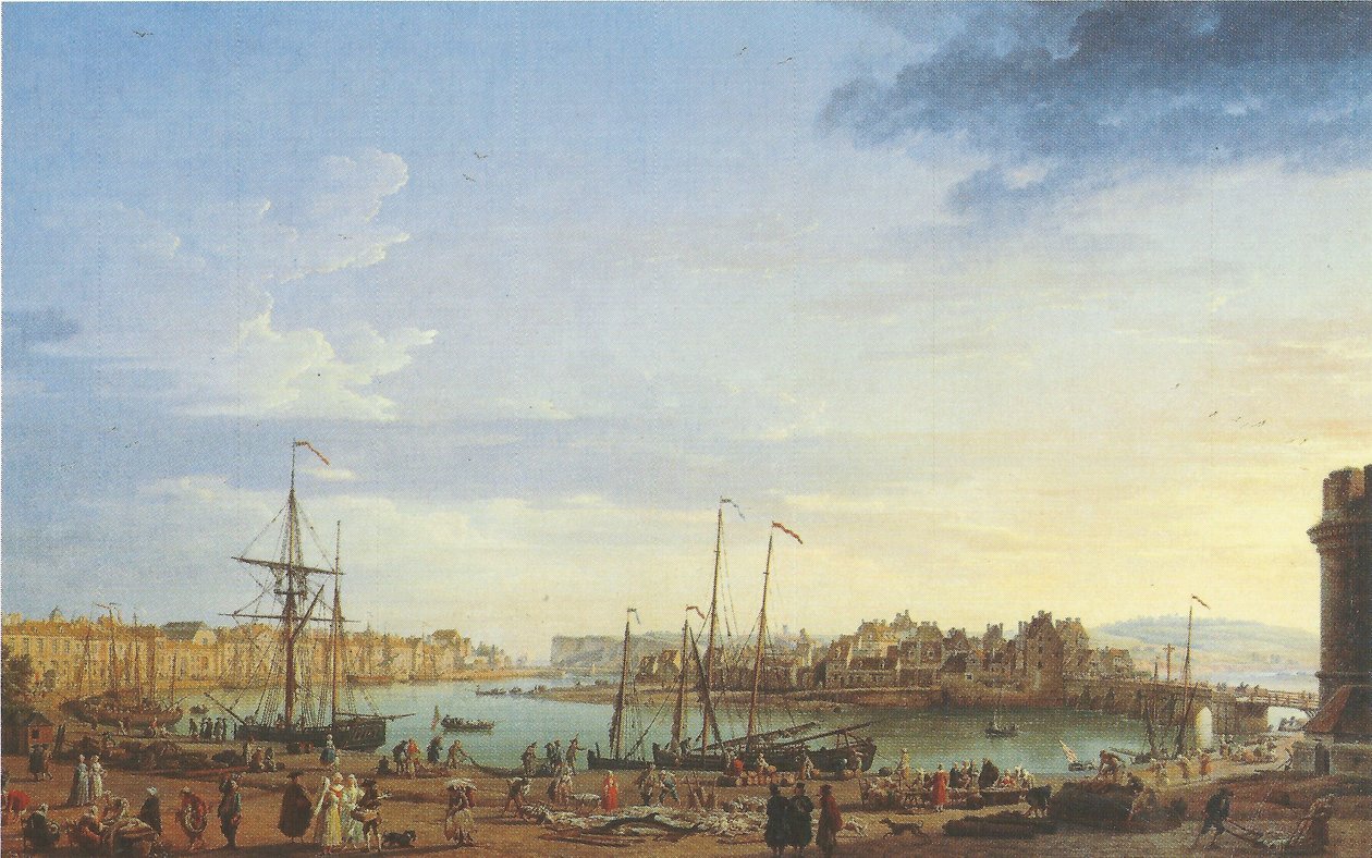 French: Vue du Port de Dieppe l Dieppe Harbor - Joseph Vernet