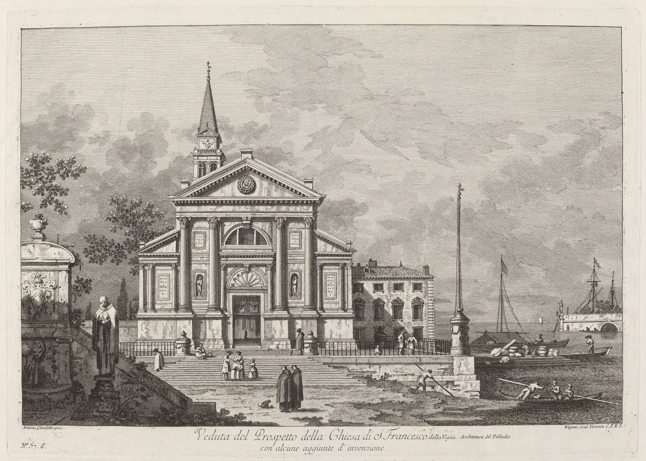 Veduta del Prospetto della Chiesa del S. Francesco, 1742 - Joseph Wagner