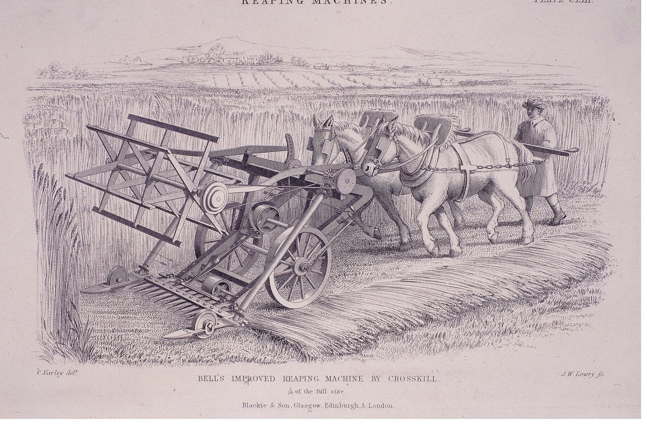 Machine à moissonner améliorée de Bell par Crosskill, vers 1840 - Joseph Wilson Lowry