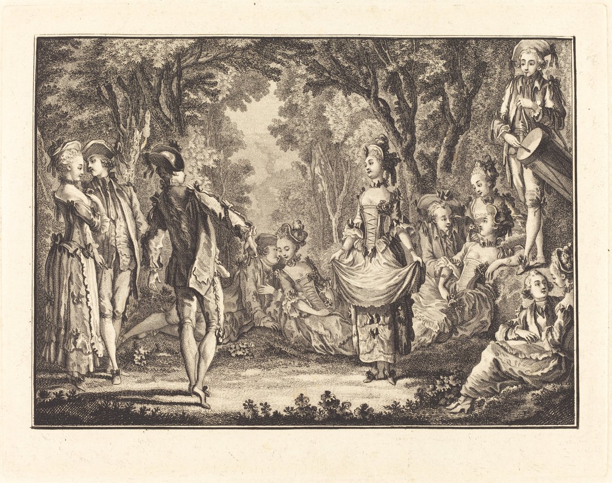 Danse campagnarde - Joseph de Longueil after Charles Eisen